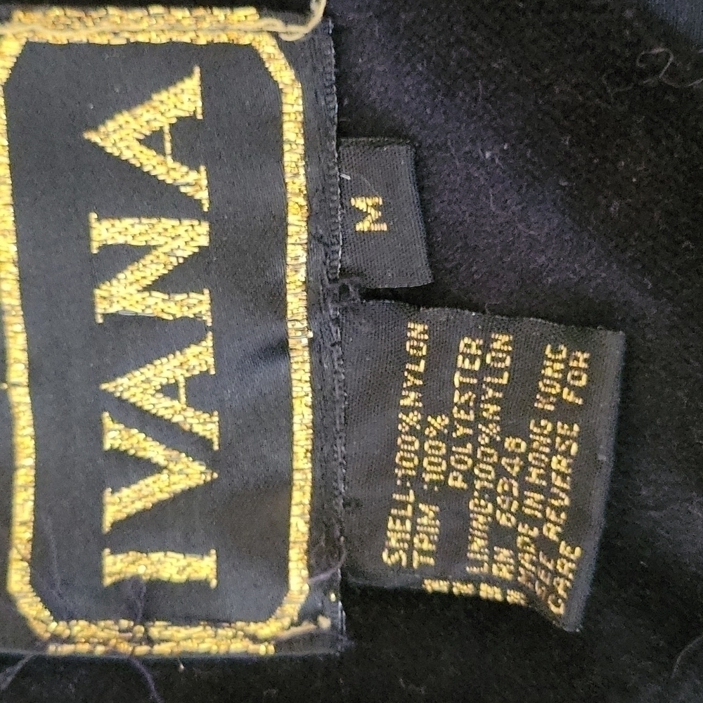 VTG IVANA 1980s Velour Embellished Spider Web Bomber Goth Track Jacket - Picture 11 of 12